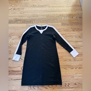 J. Crew Black and Light Pink Long Sleeve Tunic Dress Dress. sized 4